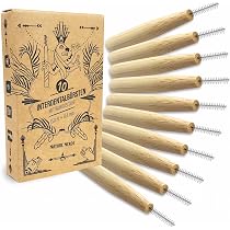 Nature Nerds  Interdentalbrsten im Set (10 Stck) 0,4 mm - ISO 0, aus dem  pflanzlichen Rohstoff: Bambus / 10 Zahnzwischenraum-Brsten : Amazon.de:  Drogerie & Krperpflege