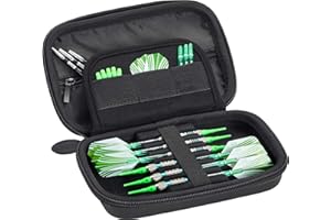 Casemaster, Sentinel Dartetui mit EVA-Schaumstoff-Außenhülle, bietet Platz für 6 Dartpfeile und zusätzliches Zubehör wie Spitzen, Schäfte und Flügel, kompatibel mit weichen Dartspitzen und Dartspitzen