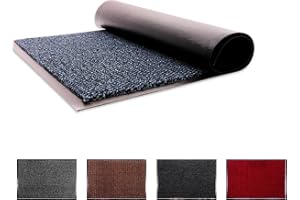 FlickBuyz Heavy Duty Non Slip Rubber Barrier Mat Large & Small Rugs Indoor and Outdoor Mats for Front Door Hall Kitchen Dirt Trapper (Blue/Black, 50cm x 80cm)