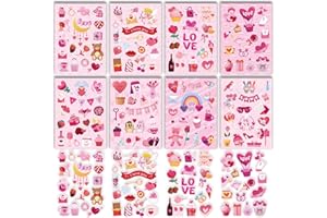 BROMMAT Pegatinas de amor, pegatinas de corazón de vinilo impermeables, románticas pegatinas de San Valentín, pegatinas de amor para portátil, álbumes de recortes y manualidades decorativas