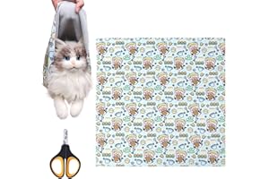 BOXOB Couverture Emmaillotage Chat, 70x70cm Autocollante Couverture Toilettage Chat avec Coupe-Ongles Couverture pour Burrito pour Chat pour Couper Les Ongles Fournitures de Toilettage pour Chat