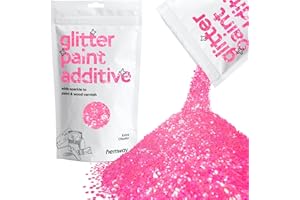 Baby Pink Iridescent Glitter Paint Additive Extra Chunky 100g for Adding Sparkle to Paints & Varnish | Paint Walls Sparkly Add to Emulsion, Acrylic or Lacquer Indoor | Hemway