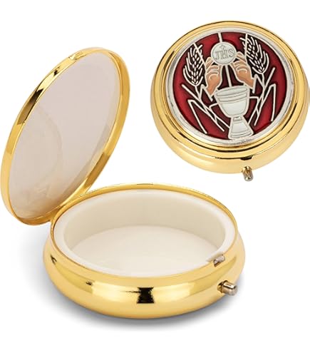 Caja Para Hostia Latón Dorado IHS Diam 7 Cm | Venta Online En