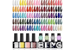 Phoenixy Gel Nail Polish - 36 Colours UV Soak-off Gel Nail Polish Set Nails Polishes with Base and Top Matte Coat Gifts for Women