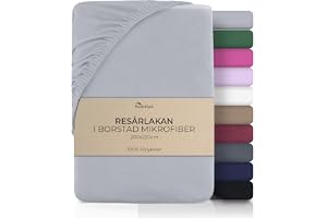 NatureMark Dra På Lakan 200x220 cm Mikrofiber – Mjukt och Andningsbart Lakan med Resår, 40 cm Hörnhöjd, Passar Kontinentalsäng & Vattenbädd, Antracitgrå