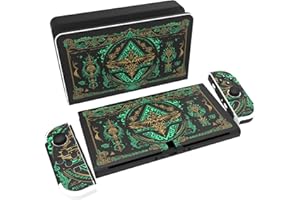 PlayVital Naklejka Skóry do Switch OLED,Stickers Vinyl kompatybilny z Switch OLED,Skórka Naklejki Skórki do Switch OLED Console & Joycon & Dock & Grip-Totem Królestwa