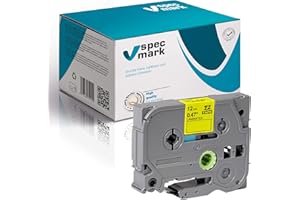 ‎SPECMARK specmark Schriftband TZe-631 12mm x 8m Schwarz auf Gelb Band kompatibel mit allen Drucker Brother PT P-touch AZe-631 EZe-631 TZ-631 TZ2-631