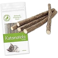 Forck Katzenminze Sticks (5 Stück), Matatabi-Kausticks als Katzenspielzeug für die natürliche Katzen Zahnpflege, Dental…