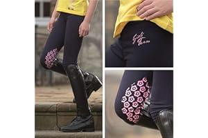 HKM Pantaloni da Equitazione da Donna Gelato, Blu Scuro, 128 EU