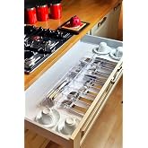 color house 11'li Set Mod&uuml;ler Mutfaklarda &Ccedil;ekmece I&ccedil;i Kaşıklık Organizer D&uuml;zenleyici Şeffaf ŞEFFAF 40 x 50