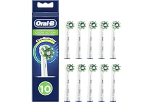 Oral-B Cross Action Testine Spazzolino Elettrico, Confezione da 10 Testine di Ricambio, Setole Angolate che si Adattano a ogni Dente per una Pulizia Profonda