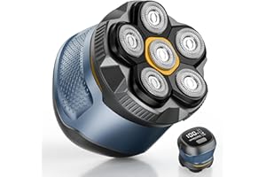 Singphere Rasoir Tete Chauve Homme, Rechargeable Sans Fil Tondeuse Cheveux Hommes, Utilisation Humide Et Sèche Skull Shaver, Rasoir Électrique À Tête Flexible 6d Avec Tête De Lame Magnétique