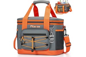 Fitense Borsa Termica 33L/20L - Borsa Frigo Grande 4 Strati Impermeabile, Borsa Frigo Portatile Pieghevole per Spiaggia, Viaggi, Picnic, Spesa, Kayak