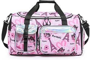 HTGROCE Sac Danse Fille Week-End Fille Sac Voyage Enfant avec Compartiment à Chaussures