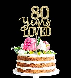 Decoration De Gateau D Anniversaire 80 Ans 80 Ans Amazon Fr Cuisine Et Maison