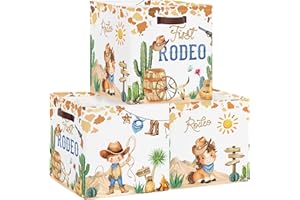 Clastyle 3 sztuki pudełek do przechowywania w stylu vintage, do użytku na zewnątrz, dla dzieci, do Kallax, składany, kosz do przechowywania, mały, dla chłopców