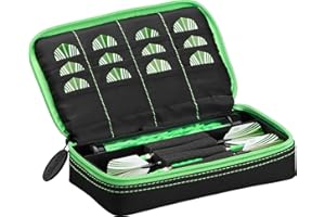 Casemaster by GLD Products Plazma - Estuche para Dardos (Borde Verde), Color Negro