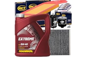 BANDELONE Inspektionspaket + 5W40 Öl + Zündkerzen für 1.4 16V Golf 4 Bora 1J Octavia 1U