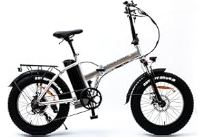 Italia Power Off Grid, E-Bike Branch, Bicicleta Electrica Fat, Unisex, Adultos, Blanco, Silver, M