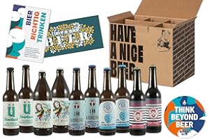 HAPPYBEER Alkoholfreies Craft Beer Paket - 10 prämierte alkoholfreie Biere, Bier alkoholfrei - Biergeschenke für Männer, Geburtstagsgeschenk Männer, Bier-Geschenk, Craftbeer Geschenkpaket