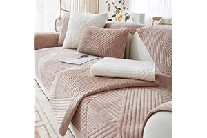 Cugzue Sofabezug Ecksofa L Form, Couch Überzug U Form, 1 2 3 4 Sitzer Sofa Überzug Samt, Sofaüberwurf Sofaschoner rutschfest, Pets Dog Sofa Überwurf Sofaschutz,#3-70x210cm