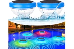 SUGFAY Lumière Piscine Flottante,Lampe Solaire Piscine avec RGB Couleurs Changement,Étanche Boule Lumineuse Piscine,Lumières de Piscine à LED Extérieures Pour Enfants,Baignoire,Spa,Piscine,Jardin,Fête
