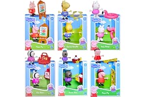 TOPTOYS2U BARGAIN BUNDLES Peppa Pig - Set di 6 statuette articolate e accessori da 7,6 cm, 8 cm