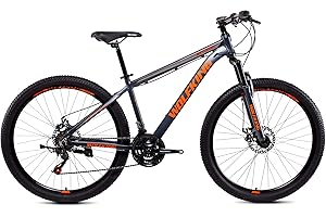 Bicystar WOLFKING MTB 27.5" Grigio/Arancio, Mountain Bike Unisex Adulto