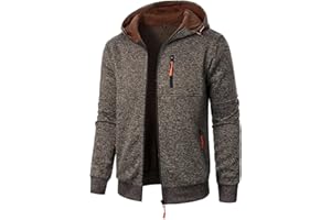 LUNULE Hoodie Herren Einfarbig Langarm Sweatjacke Mit Reißverschluss Casual Sweatshirt Jacke Zip Up Hoodies Männer Leicht Kapuzenjacke Outdoor Sportjacke Kapuzenpullover Warm Freizeitjacke Übergangsjacke