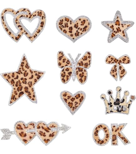 Lurrose 30 Stuks Hart Opstrijkbare Patches Hartvorm Strass Patches Glitter Kleding Reparatie Patches Applicaties Voor Kleding Hoeden Jeans Tassen Decoraties