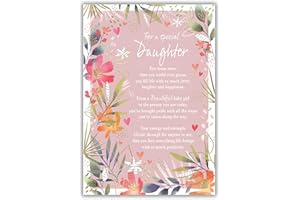 IC&G, INTERNATIONAL CARDS & GIFTS IC&G Birthday Card for Daughter - Sentimental Poem and Floral Design - Foil Finish - Pretty Birthday Greeting Card for a Special Daughter - For Her