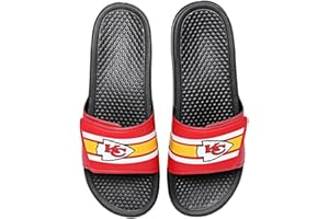 FOCO Herren NFL Team Logo Sport Slide Schiebe-Sandalen, Schwarz-Legacy Stripe