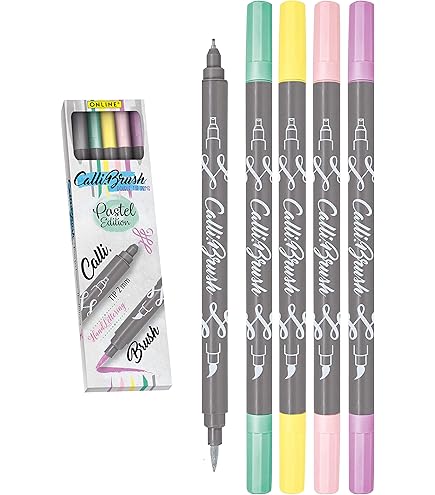 Penne Calligrafia Schneider Brushpen Paint-It 070 - Pennarelli Con Punta A Pennello, 10 Colori Assortiti, Per Lettering E Disegno Lettering Creativo Penne Brush