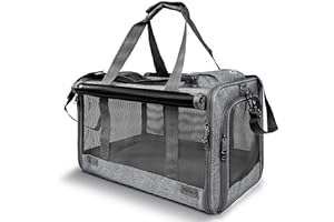 GAPZER Pet Carrier for Large Cats, Soft-Sided Cat Carrier for Medium Big Cats and Puppy up to 20lbs, Washable Dog Carrier Privacy Protection for Home Outdoor Travel