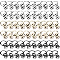 Rivetti a testa tonda: accessori fai da te per borse neri/oro/argento (30-50 set) - Italia
