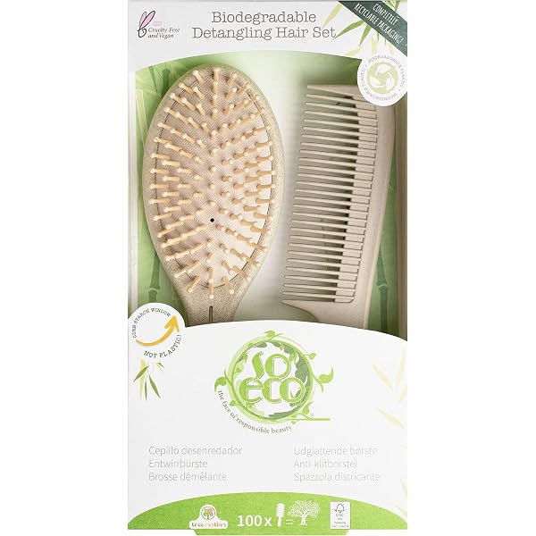 So Eco Biodegradable Blow Dry Hair Set – Biologisch Abbaubare Föhnbürste & Kamm Für Schnelles Styling