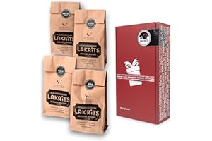 ‎APROPOSGESCHENK AproposGeschenk - 4er Pack Lakritz-Bundle Probier-Set Geschenk Almaregardens Schweden (nach altem Rezept aus dem Hofladen)