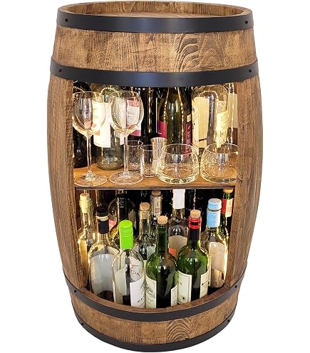 Carrello Bar Gigante Con Globo - Legno Di Eucalipto, Design Antico, 100 Cm, Per Cocktail E Decorazione