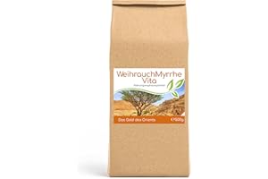 ‎CELLAVITA Cellavita – Weihrauch (Boswellia Serrata) & Myrrhe (Commiphora Myrrha) Vita traditionelles Nahrungsergänzungsmittel – Viermonatspackung 500g – Hochwertiges pflanzliches Naturprodukt ohne Zusätze