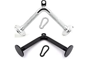 C.P. SPORTS Trizepsgriff V Form Vollstahl schwarz oder Chrom mit Karabinerhaken 8mm - Profi Trizeps Griff V-Form Stahl massiv für Kraftstation, Kabelzugturm, Bodybuilding, Fitness, Studio