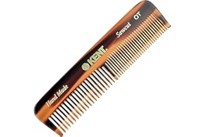 Kent Handmade Coarse and Fine Toothed Pocket Comb for Men, 11 cm, 1 Count (Pack of 1)
