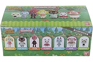 Bandai Shokugan - Animal Crossing: New Horizons Villager Flocked Doll Collection Figure 7pc Gift Set