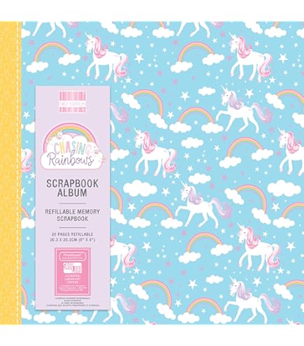 Trimcraft Wanderlust Bees Scrapbook Album 8" X 8" / 20.3 X 20.3 Cm, Paper, (20 Pages, Snapload PhotoGuard, Refillable Memory, Acid, Lignin & PVC Free), 8x8