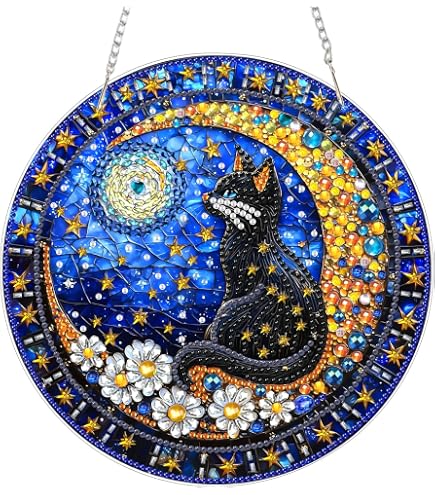 MEIEST Kit Diamanti Painting Appeso – Fai Da Te Con Gabbia Per Uccelli E Fiori, Decorazione Casa (20x24 Cm)
