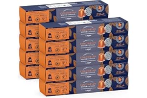 By Amazon Café Colombiano Compatible con Nespresso, 100% Arábica, Tueste Medio, 100 Cápsulas de Aluminio (10 paquetes de 10), Con Certificación Rainforest Alliance