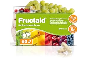 pro natura Fructaid – 60 Kapseln bei Fructose-Intoleranz, Medizinprodukt zur Prävention und Linderung von durch Fructose-Malabsorption bedingten Verdauungsbeschwerden