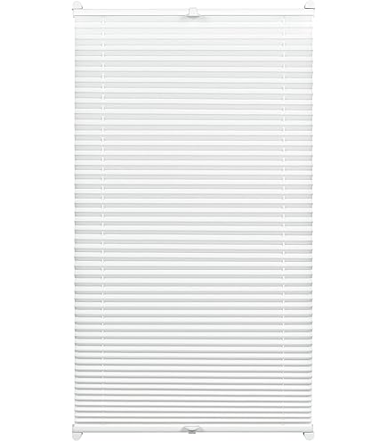 GARDINIA Honingraat-plisségordijn Concept, thermo-verduisterend, ondoorzichtig gordijn, alle montageonderdelen inbegrepen, EASYFIX-plisségordijn met 2 geleiders, wit, 100 x 130 cm (BxH