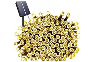 AMZXART 22 m 200 LED Solares de Navidad Luces de Decoración de Navidad, Luces Solares Navidad Exterior, 8 Modos Luces Navidad Exterior Solares, Decoración de Navidad, Balcón, Resistente al Agua
