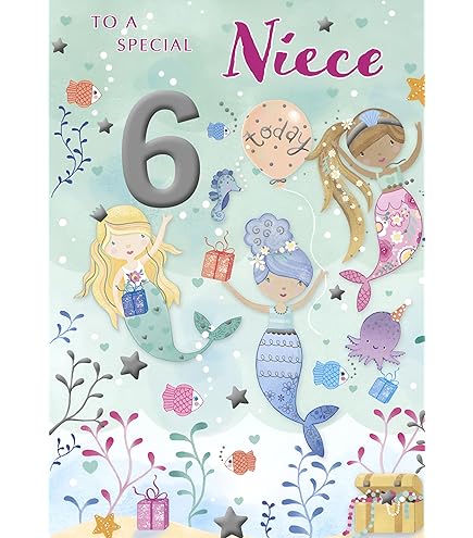 Special Niece 6th Age 6 Today Cute Panda Happy Birthday Card - View #4