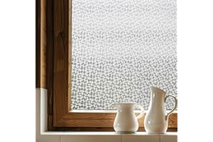 ‎FANCYCLINGS Blickdicht Fensterfolie Statisch Haftend Sichtschutzfolie Selbstklebend Klebefolie Fenster Folie Dekofolie für Bad Küche Anti-UV farbig 44x200cm